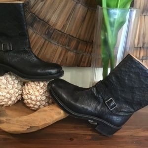 Alberto Fermani  Men’s Leather Boots,Made in Italy, Color Black, Size 40